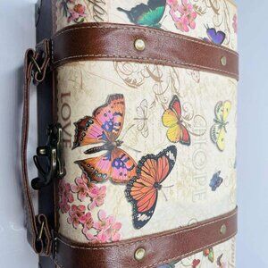 Vintage Butterfly Storage Trunk Box Punch Studio Kirshner Decor